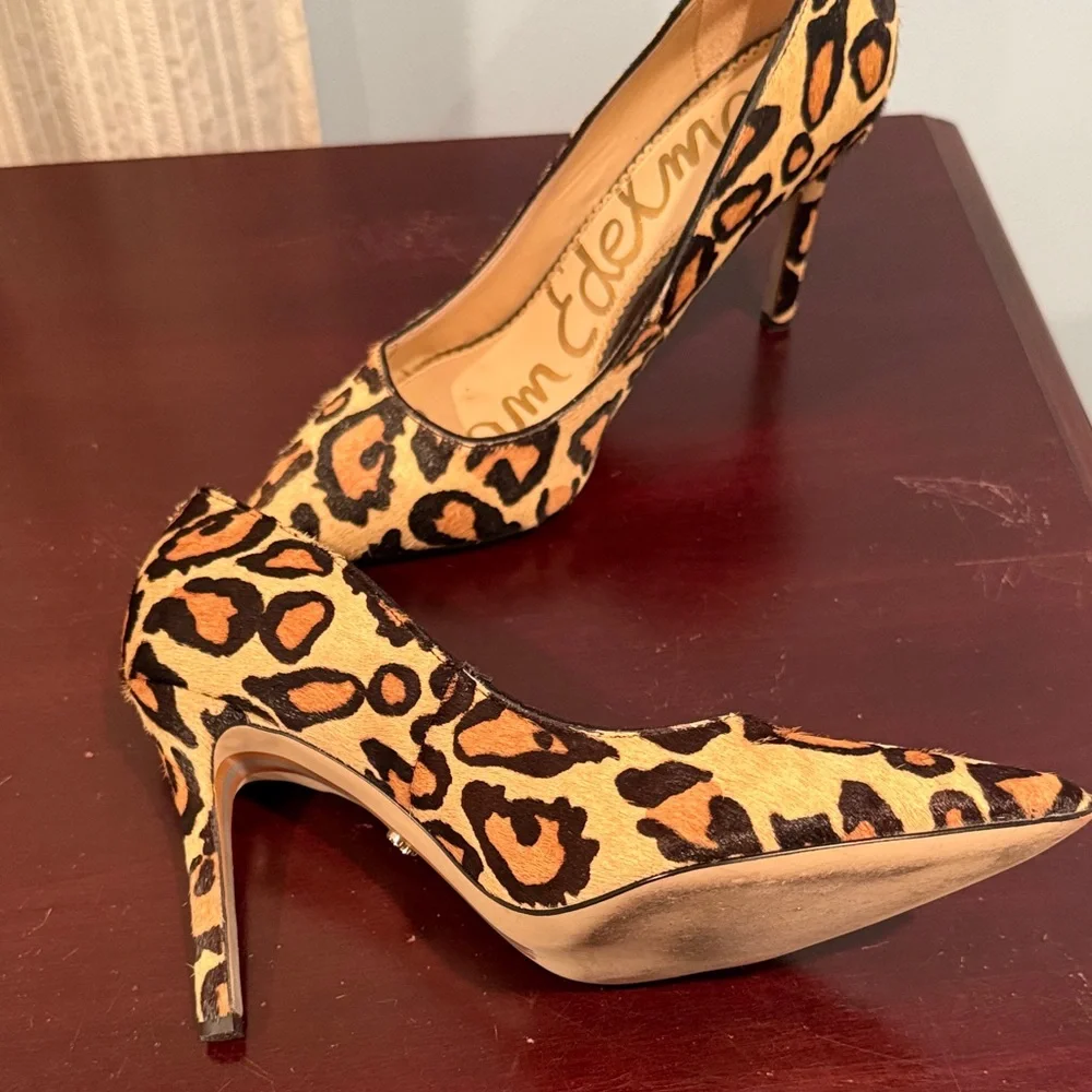 Sam Edelman Leopard Print Heels - Picture 2 of 5